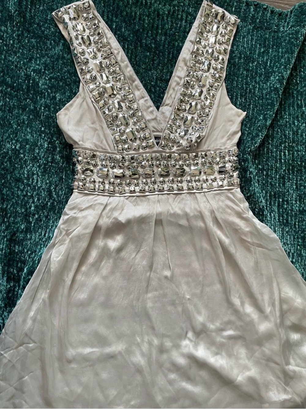 Bebe vintage silk embellished dress